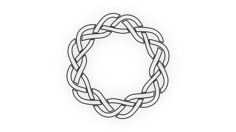 4k Black And White Celtic Knot Clip/
Animation of a black and white celtic knot ornament loopable background