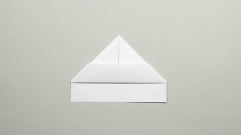 origami paper boat stop motion animation transition