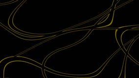 Background with moving yellow Curves on Black, the File is looping
