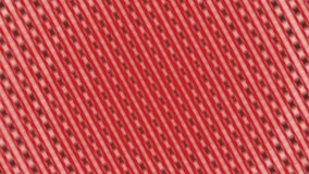Spinning striped red pattern background with rotating in a CGI high definition colorful backdrop motion video clip
