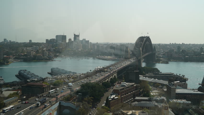 Time lapse of daylight scene at Sydney city skyline. Straight out of camera (SOOC) quality. 