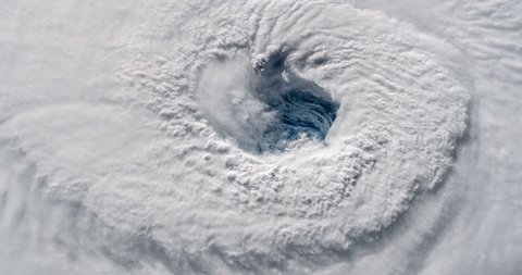 Hurricane Florence Eye Wall Elements of this clip furnished by NASA