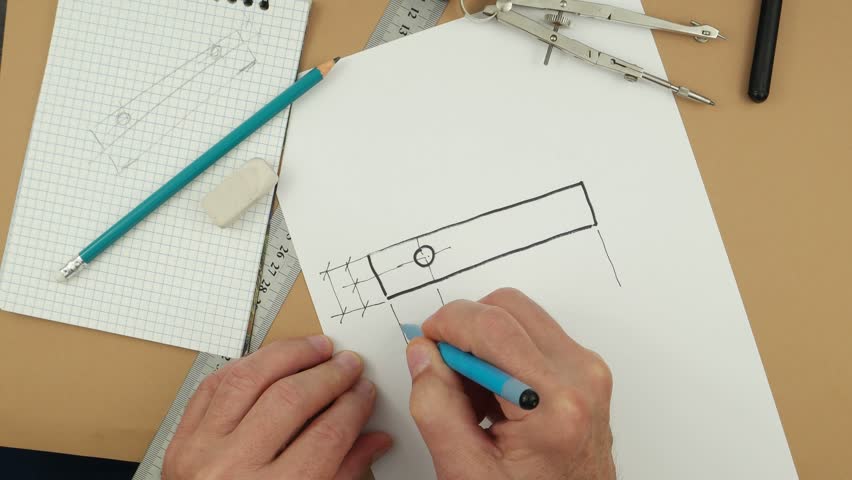 Sketching a rectangular detail, designing