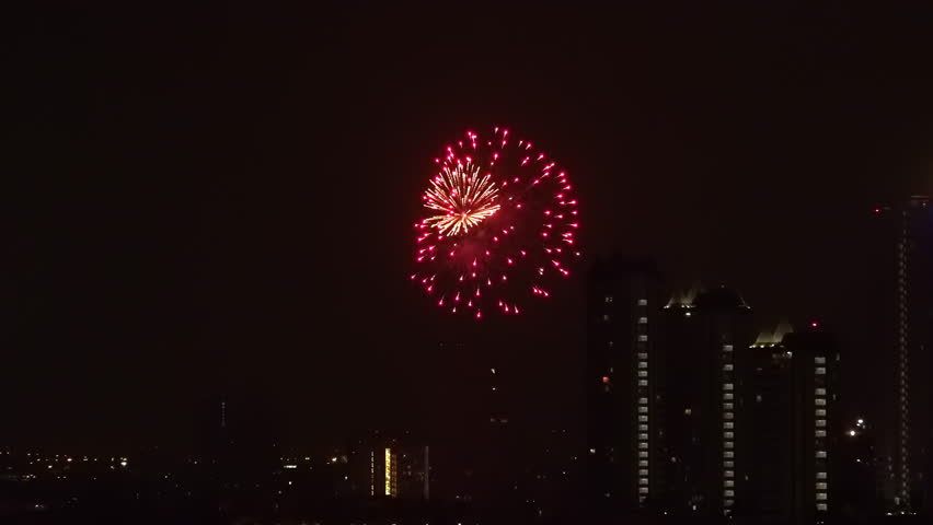 Fireworks in the night sky in Bangkok, Thailand image - Free stock ...