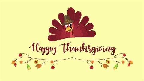Thanksgiving background with turkey footage