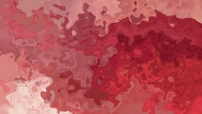 abstract animated stained background seamless loop video - watercolor splotch effect - bloody red, old pink and pale rose color

