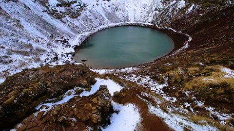 The Kerid Crater in the Golden Circle of Iceland