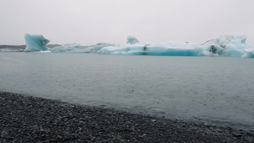 Rescue Boat on a Glacier Lagoon