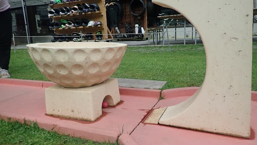 Playing golf in slow motion