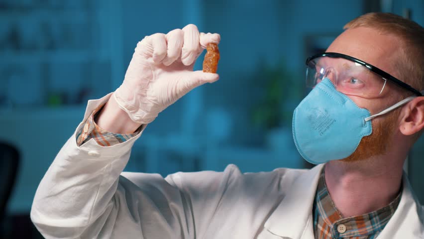 close-up portrait young male scientist mineralogist Stock Footage Video ...