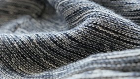 Warm stockinette  knitted fabrics for jersey 4K  tilting footage