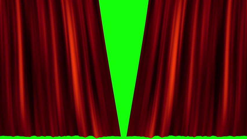 Opening curtain with green background be hide for product announcement or graphic resource for beginning movie | Shutterstock HD Video #1016450773
