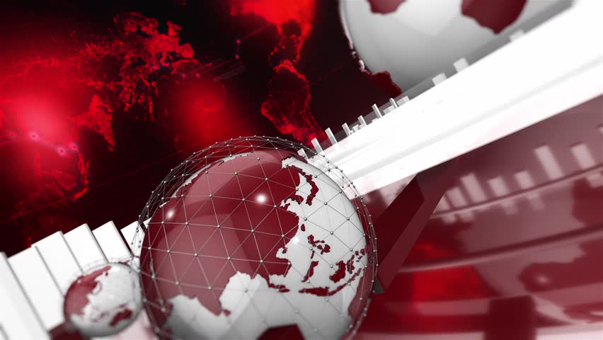 Breaking News intro. Red globe animation. Royalty-Free Stock Footage #1016458273