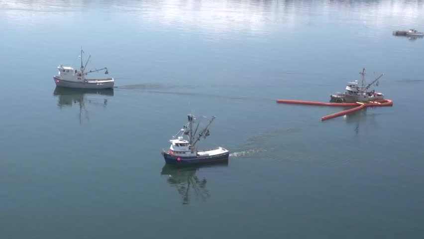 Oil spill exercise. Valdez, Alaska.