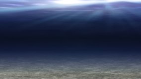 Underwater view of sun rays loopable animation