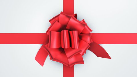 Opening Beautiful Gift Box With Ribbons and Big Bow. 5 videos in 1. Unpacking Gift 3d Animation Elements on Green Screen Alpha Channel. Untying Decorative Knot. 4k Ultra HD 3840x2160.