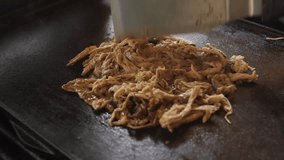 roasting meat slow motion stock video