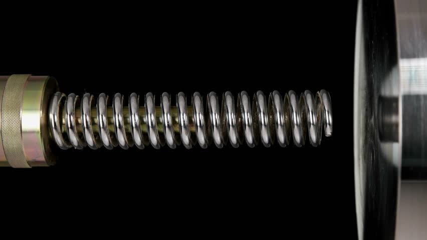 test reliability spring compression decompression by Stock Footage ...