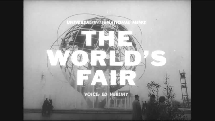 CIRCA 1964 - Despite rain, opening day of the New York World's Fair sees thousands of attendees.