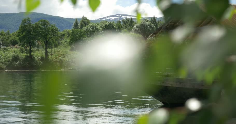 View Onto Norwegian Fjords. Untouched and stabilized material, 