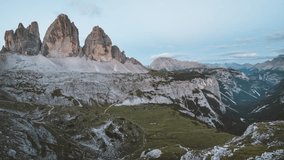 4K Epic Timelapse of Tre Cime mountain Italy Dolomites sunrise.mov