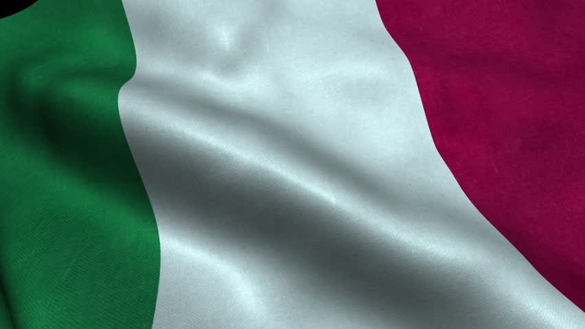 photorealistic 4k close italy flag slow Stock Footage Video (100%