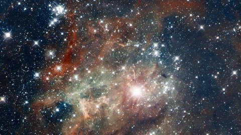 Seamless Loop Galaxy Exploration Through Outer Stock Footage Video 100