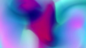 Holographic blue and violet liquid flowing waves abstract motion graphic design. Seamless loop. Video animation Ultra HD 4K 3840x2160