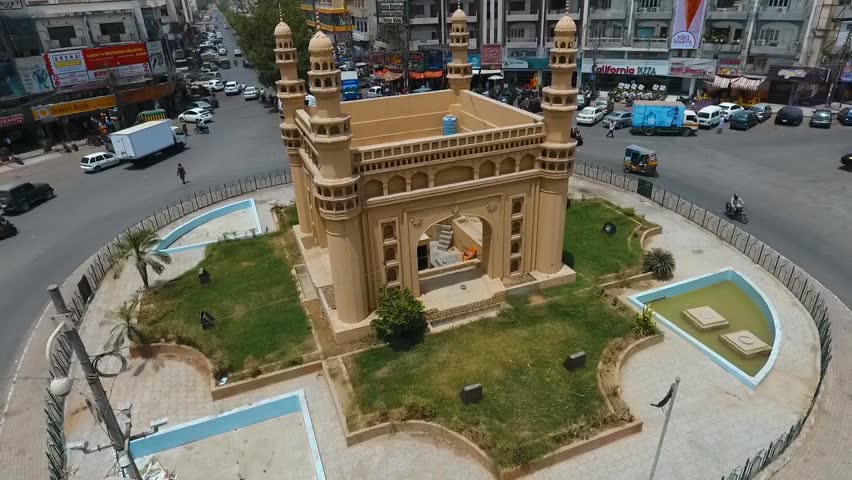 4 Minar Chowrangi Bahadurabad Map Mid Angle Dolly-Out Shot Char Minar Stock Footage Video (100% Royalty-Free)  1016570245 | Shutterstock