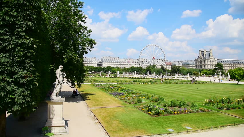 Ferris wheel in Jardin de Tuileries in Paris, France