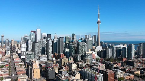 toronto canada aerial view office buildings Stock Footage Video (100% ...