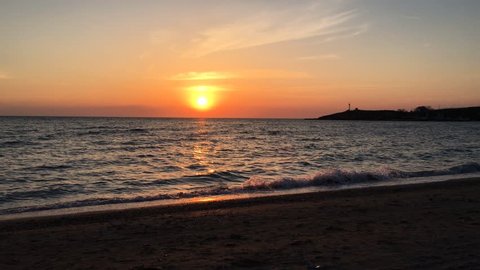 Timelapse of Sunset at cape Kazantip in Crimea.