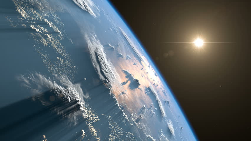 Sunrise from space. Earth from space.  Beautiful atmospheric sunrise from Earth orbit. View from ISS. Contains space, sun, world, planet. Sat Img by NASA. Royalty-Free Stock Footage #1016613100