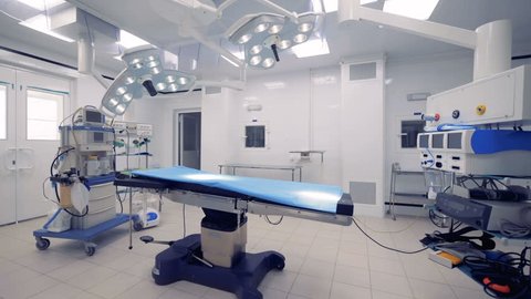 Hospital facility with a full set of equipment for a surgery