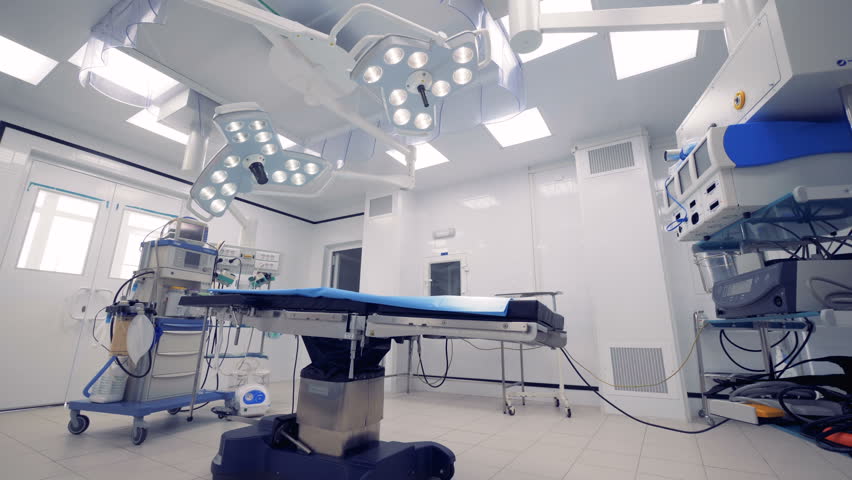 Medical equipment in an empty surgical room Royalty-Free Stock Footage #1016614777