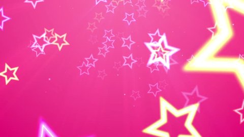 It is a pop and cute animation that neon color stars look fun.
Pink is very cute.

This animation is loop.