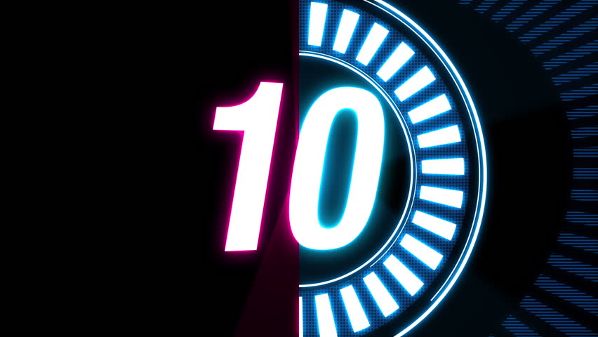 10 sec. 100$ Neon. Countdown 10 sec. Color Countdowns. 10 Seconds Countdown contador 10 segundos Stedman Intros.