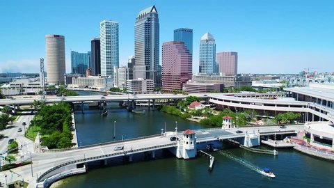 Downtown Tampa skyline via Hillsborough River