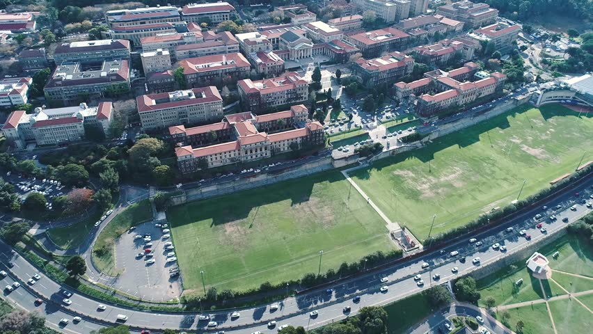 Drone skyview of Cape Town, Table Mountain, Devil