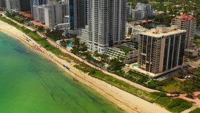 Beach building Miami 4k 30p footage