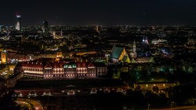 Aerial View of Warsaw, Royal Castle, Old Town, Warszawa, Poland, Polska