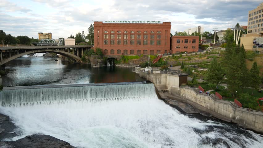 Beautiful Twilight Scenery in Spokane Washington USA