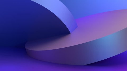 Abstract 3d rendering of rotating geometric shapes. Modern looped animation background. Seamless motion design. 4k UHD