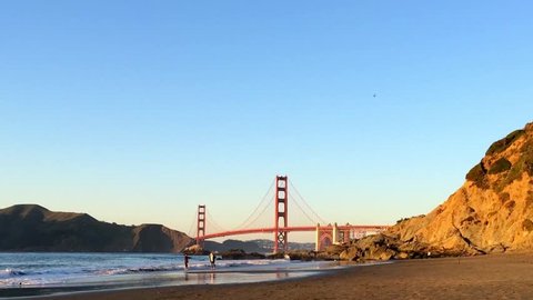 The Golden Gate Bridge as seen from Baker Beach, San Francisco, California, USA