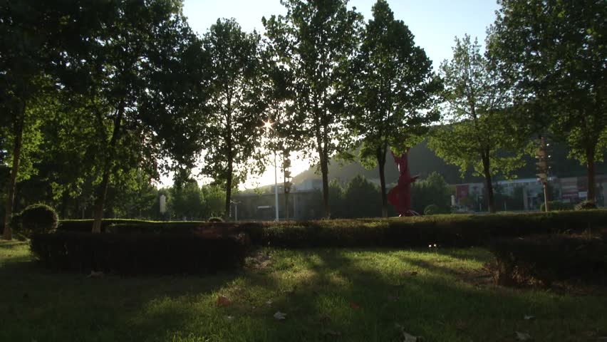 Sunrise with the tree shadow going time lapse