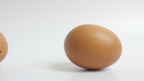 Many eggs are on a white background, RL Pan, CU,HD