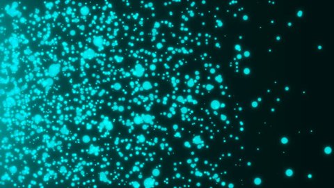 Many abstract small blue particles in space, computer generated abstract background, 3D rendering backdrop