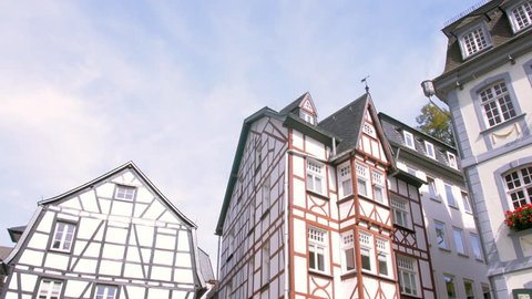 Historic medieval town in germany, eifel, moschau