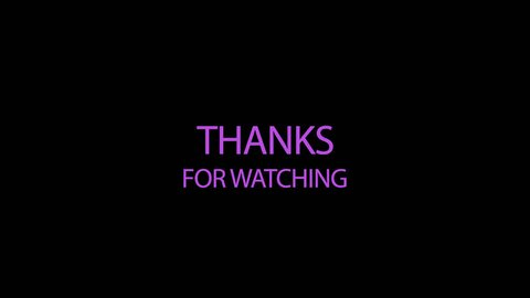 Thanks for watching Transparent Video