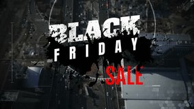 Digitally generated video of black friday sale concept 4k